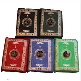 4 Colors islamic travel pocket prayer mat with compass muslim prayer rug mat Same As Picture