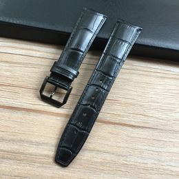 20mm Black Brown Mens watch band Calf Leather strap WatchBand with pin buckle FIT lwc men Watches fashion relojs belt