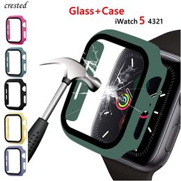 Glass+case For Apple Watch serie Ultra 49mm iWatch 8/7/6 45mm 41mm Tempered bumper Screen Protector+cover apple watch Accessories