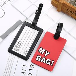 New Luggage Tags for Travel Candy Colour English Letter Luggage Label Strap Suitcase Name ID Address Tags Luggage Tags Free Shipping