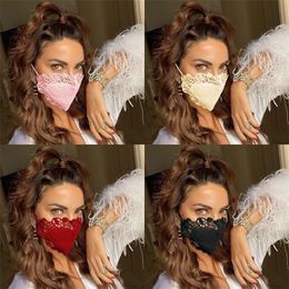 Lace Cotton Mascherine Colourful Black Blue Breathing Mouth Face Masks Pm 2.5 Protective Respirator Fashion Reusable Girl Female 6 9ol C2