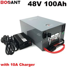 13S 48V 100Ah 3000W electric bike battery for LG 18650 cell scooter lithium pack with 100Amps BMS 100A