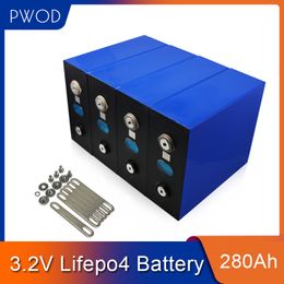 3.2V lifepo4 280ah prismatic Battery Pack for 12V 24V 36V 48V280AH Solar System EV RV Lithium Iron Phosphate Cell EU US TAX FREE
