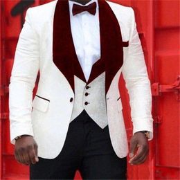 Handsome One Button Groomsmen Shawl Lapel Groom Tuxedos Men Suits Wedding/Prom/Dinner Best Man Blazer(Jacket+Pants+Tie+Vest) W501
