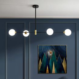 2020 Nordic Dinning Room Kronleuchter Beleuchtung Moderne Glaskugel Kronleuchter Lampe für Küche / Esszimmer Vintage-Haing Licht Leuchte