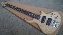 Custom made 4 String Bass, Maple Neck Thru Body 24 frets, Active Pickups China Electric Guitar Bass