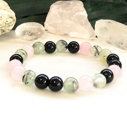 MG0878 New Design Women`s Bracelet 8 mm Gemstone Mixed Fertility Bracelet Handmade Crystal Beaded Mala Bracelet