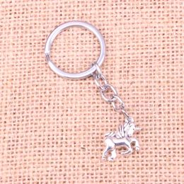 New Keychain 19*16mm horse unicorn Pendants DIY Men Car Key Chain Ring Holder Keyring Souvenir Jewellery Gift