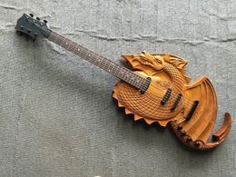 Custom Shop Cartoon ,Cartoon Dragon Electric Guitar Carving ,24 Frets Custom Electric Guitar