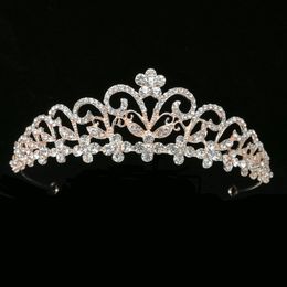 Girls Crowns With Rhinestones Wedding Jewellery Bridal Headpieces Birthday Party Performance Pageant Crystal Tiaras Wedding Accessories B-CR.0061