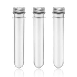 .Free Shipping brand new 40ml Transparent Mask Bath Salt Test PET Tube 40ml Clear Plastic Cosmetic Tube With Aluminum