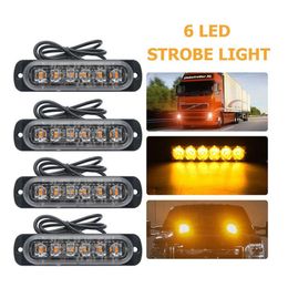 6 LED-Blitzlicht-LKW-Warnlichter 12-24 V Universal-Notlicht für Auto-SUV-Fahrzeug-Motorrad