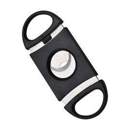 100pcs High Quality Double Two 2 Blade Stainless Steel Cigar Cutter Scissor Scissors Cutters Plastic Handle Pocket