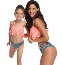 Family Match Swimwear Mother and Daughter Lady Kid Mum and Me Bikini Bahitng Swimsuit Brachwear Mom Girls Swimming Clothing