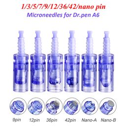 Replacement 1/3/5/7/ 9/12/36/42/Nano pin Microneedle Cartridges for Rechargeable wireless Dermapen Dr. Pen A6 MTS PMU