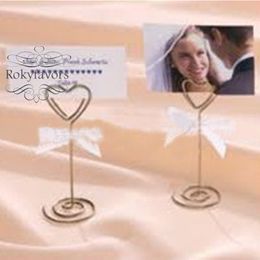 24PCS Heart Place Card Holder Wedding Favors Party Gifts Photo Holder Party Shower Table Decors Ideas Event Giveaways Name Clip