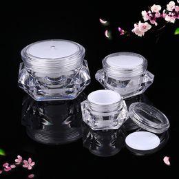 5g 10g 15g empty cosmetic container skin care sample bottle diamond shape plastic cream jar WB2550