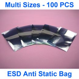 Multi Sizes 100 PCS ESD Anti Static Bags USABLE SIZE (Width 1.5 to 6 Inches) x (Length 3 - 9) Electronic Packing (40 150mm) * (8 23cm)