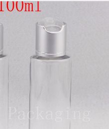 50pcs/lot 100ml plastic bottles with press cap ( Disc top cap )bottle for lotion shampoo cosmetic packaging