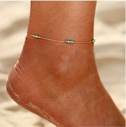 Hot Fashion Jewelry Handmade Woven Anklet Bracelet Beads Anklet Foot Chain