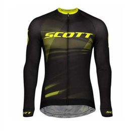 Pro Team SCOTT Cycling Long Sleeve Jersey Mens MTB bike shirt Autumn Breathable Quick dry Racing Tops Road Bicycle clothing Outdoor Sportswear Y21042130