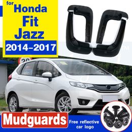 Set Molded Mud Flaps For Honda Fit / Jazz 2014-2017 Mudflaps Splash Guards Front Rear Mud Flap Mudguards Fender 2015 2016