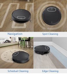 robot vacuum cleaner APP wifi control sweep wet mop carpet scheduling clean auto watertank German navigation