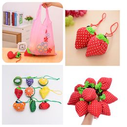 hot Cartoon fruit folding bag shopping bag fashion protection handbag polyester Storage bag Kitchen storage T2D5074