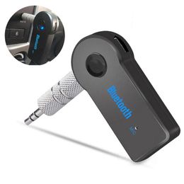 Bluetooth Car Kit Aux Audio Receiver Adapter Stereo Music Reciever Hands Wireless With Mic220Z