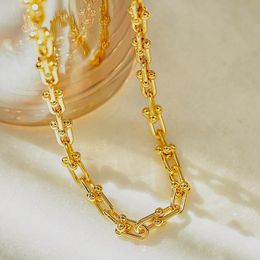 45cm Slim Joint Link Chain Necklace Geometri Simple Chain Bamboo No Zircon Stone Men Women Wedding Party Gift Jewellery