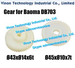 Baoma DB703 edm Gear Ø43xØ14x6tmm, Ø45xØ10x7tmm for Small Hole EDM Machine Baoma