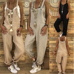 Damen-Overall in Übergröße, modischer Trend, ärmellos, lockere Schlinge, Overall, Designer, weiblich, Sommer, coole Freizeithose, Strampler