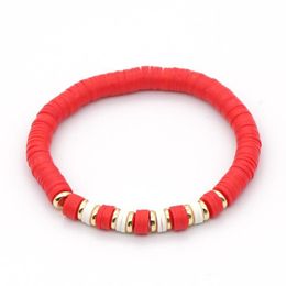 2020 New Polymer Clay Disc Heishi Beads Bracelets Women Bracelet High Quality Summer Beach Gold Colour Beaded Jewellery