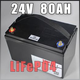 24V 80Ah LiFePO4 IP68 Box battery , 1500W Electric Bicycle Battery + 10A Aluminium Charger scooter electric bike pack