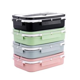 Portable Bento Boxes Student Lunch Box Fully Sealed Food 4-compartment 3 grids Lunch Boxes Thermal Kids 304 Stainless Steel
