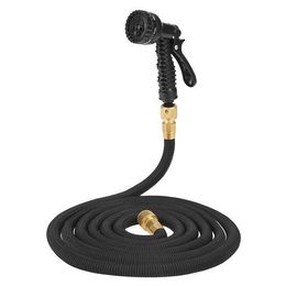 50FT-100FT Garden Hose Pipe with Spray Gun Expandable Flexible Water Sprayer To Watering Car Wash Spray Nozzle Gun Plastic Hose