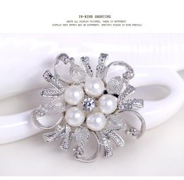 Brooches For Women Exquisite Pin Brooch Diamante Wedding Brooch Pins Silver Gold Elegant Women Rhineston Brooch