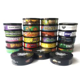 Tin Cans 3.5G Mix Pressitin cans Moonrock 73.3*24mm Cali pressitin Tuna Tin Herb Tin Clear Peel Off Lid black Cover Smellproof