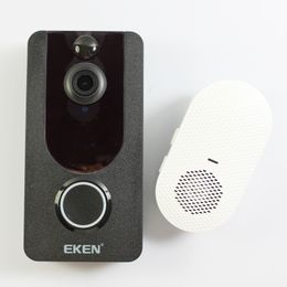 Quality EKEN V7 1080P Smart Home Doorbell Wireless WiFi Real-Time Video Cloud Storage Night Vision PIR Motion Detection