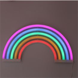 Hot selling LED modeling lights wall hanging rainbow neon lights ins bedroom decoration night lamps creative night lights
