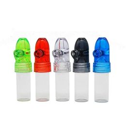 Plastic Clear Smoke Holders Tips Glass Bottle Shisha Smoking Pipes Muti Colors Portable Hookah Round Headed Popular 2 2hn G2
