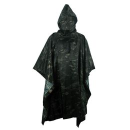 Lightweight Outdoor Waterproof Raincoats Multi-function Rain Coat Men Women Durable Camouflage Hunting Rain Gear Poncho Rainwear 201110