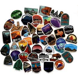 2 Sets 200PCS Stickers Natural Magnificent Scenery National Park Stickers Water Cup Computer Notebook Stickers