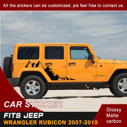Car Stickers 2 Pcs Protect Scratch Side Body Graphic Vinyls Car Accessories Decals Fit For Jeep Wrangler Rubicon Sport Sahar