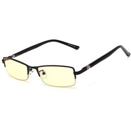 Sunglasses Frames High Quality Rim Slim Computer Glasses Men Brand Designer Yellow Lens Anti Blue Ray Radiation Rimless Gaming Eyeglasses Eyewear