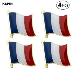 France Flag Pin Lapel Pin Badge Brooch Icons 4PC