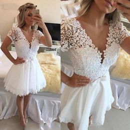Vestidos De Fiesta Blancos Cortos Elegantes Oferta Online | DHgate.com