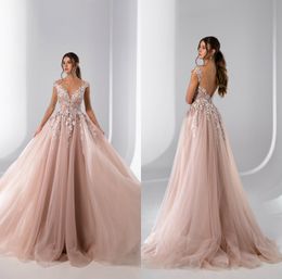 Elegant Evening Dresses Jewel Sleeveless Lace Appliques Beads Prom Gowns Custom Made Sexy Backless Sweep Train Special Occasion Dress