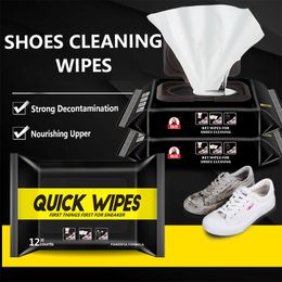 -Scarpe monouso bianca pulizia salviettine umidificate scarpe da tennis di pulizia del tessuto Nuova cura del pattino di corsa di pulizia rapida Portable