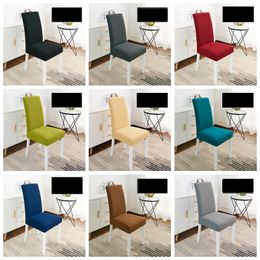 Solid Chair Cover Fleece Stretch Chair Cover Elastic Seat Covers Anti-fouling Stool Cover Home Decor Wholesale 13 Designs BT595